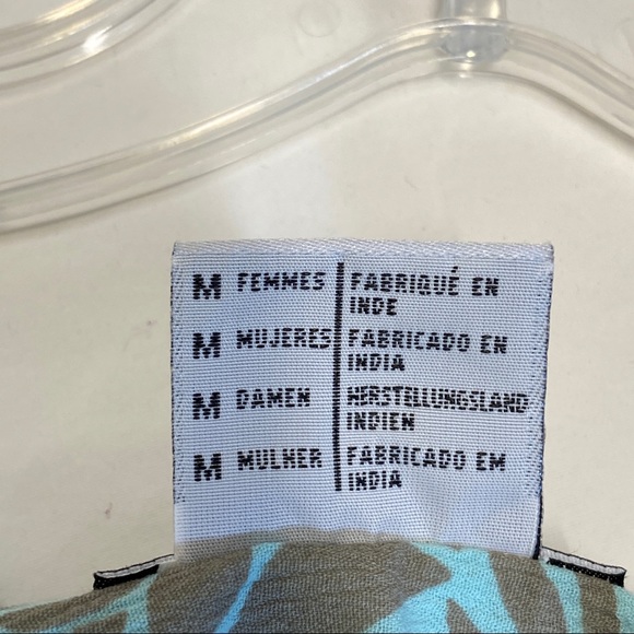 Columbia  Aqua Floral Top Size M - Picture 10 of 13